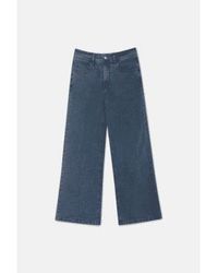 Compañía Fantástica - High-waist-jeans mit weitem bein – blau - Lyst