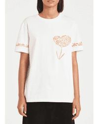 Paul Smith - T-shirt graphique seedhead scribble col: 01 blanc, taille: l - Lyst