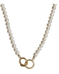 Rachel Entwistle - Ouroboros Pearl Necklace Plated - Lyst