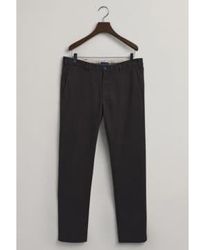 GANT - Dark Graphite Hallden Slim Fit Comfort Super Chinos Pants 40/32 - Lyst