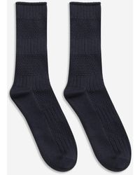 Far Afield - AFSK142 calcetines rayas texturizadas en la marina - Lyst