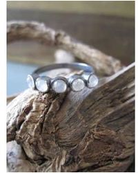 silver jewellery - 925 5 Moonstone Ring 8 - Lyst
