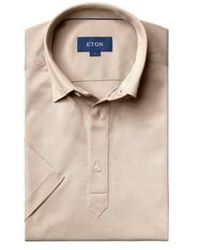 Eton - Off Slim Fit Pique Cotton Polo Shirt Xxl - Lyst