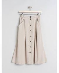 indi & cold - Indiandcold M Stone Linen Evase Skirt - Lyst