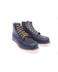 Red Wing Botte Navy 6 Classic Mock Toe 08859 - Bleu