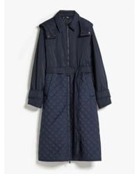 Weekend by Maxmara - Olga Quilted Lighweight Coat Size 14 Col Navy - Lyst