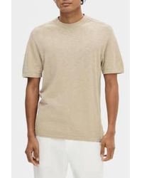 SELECTED - Pure Cashmere Berg Linen Tee - Lyst