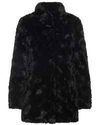 Vero Moda Abrigo de piel sintética - Negro