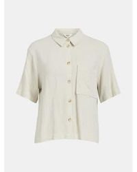 Object - Sanne Short Sleeved Shirt Sandshell 36 - Lyst
