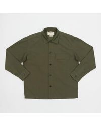 Uskees - Lightweight Organic Cotton Overshirt In Olive S - Lyst