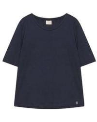 Cashmere Fashion - The shirt project organic baumwolle-modal-mix shirt rundhalsausschnitt halbarm - Lyst
