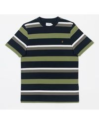 Farah - Camiseta stripe casper en azul marino, blanco y ver - Lyst