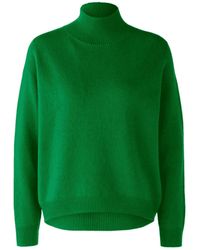 Ouí - Green Wool Blend Jumper With High Neck 79985 Col 6466 - Lyst