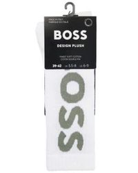 BOSS - Single Pack Qs Rib Logo Sport Socks Sage - Lyst