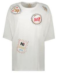 ME 369 - Angelina Oversized T-shirt Stickers / Xs/s - Lyst