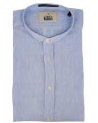 B.D. Baggies - Bradford Linen Stripes Man /sapphire Shirt - Lyst