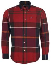 Barbour - Camisa a medida dunoon rojo - Lyst