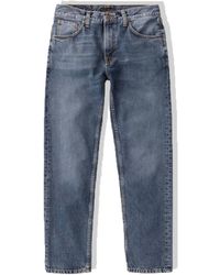 Nudie Jeans Straight Alf Regular Fit Cloudy Vintage in Blue for 