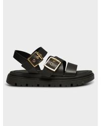 Shoe The Bear - Rebecca Buckle Leather Sandals - Lyst