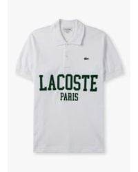 Lacoste - S French Heritage Flocked Pique Polo Shirt - Lyst