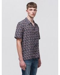 NUOVO Nudie Jeans Camicia Shirt calle Overdyed BLOOD ORANGE M