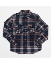 Brixton - Bowery Flannel Check Shirt In Red And White - Lyst