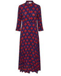 Y.A.S - Yas Savanna Long Shirt Dress In Tiffany Print - Lyst