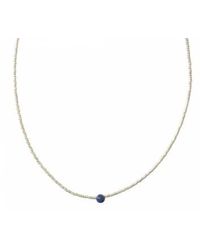 A Beautiful Story - Necklace Flora Lapis Lazuli Sustainable & Fairtrade Choice - Lyst