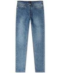 A.P.C. - Petit New Standard Japanese Denim Slim Leg Jeans Indigo 32" Waist / 34" - Lyst