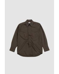 Lemaire - Western Shirt With Snaps Espresso 46 - Lyst