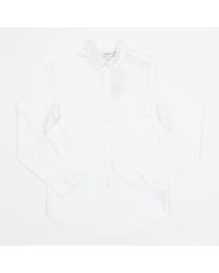 Farah - Brewer casual fit taschen -langarm -hemd in weiß - Lyst