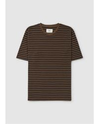 Folk - Mens Classic Stripe T Shirt In Fig - Lyst