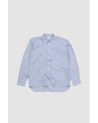 Universal Works - Camisa bolsillo cuadrada azul/naranja algodón algodón ocupado - Lyst