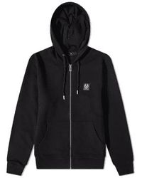 Belstaff - Full reißverschluss sweatshirt hoodie schwarz - Lyst