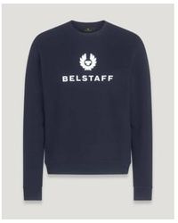 Belstaff - Signature Crewneck Sweatshirt Dark Ink M - Lyst