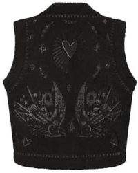 Nooki Design - Free Bird Embroidered Faux Shearling Gilet- / S 100% Polyester - Lyst