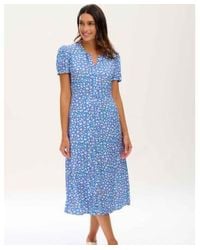 Lilac Rose - Vestido camisa midi sugarhill hilda en azul, leopard - Lyst