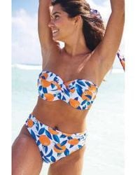 Panache - Ella Twist Bandeau Bikini Top In Sicily Print - Lyst