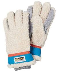 Elmer Gloves - Teddy Pile 5 Beige Blue Fingers Em353 L - Lyst