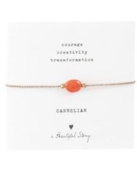 A Beautiful Story - Carnelian & Gemstone Card Bracelet 15-22cm - Lyst