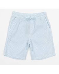 Jack & Jones - Gestreifte strukturierte shorts in hellblau - Lyst