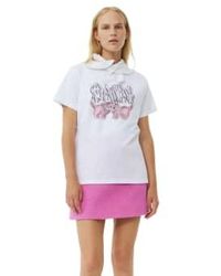 Ganni - Basic Jersey Cats Relaxed T-shirt Xs / Bright - Lyst