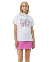 Ganni - Basic Jersey Cats Relaxed T-shirt L / Bright Female - Lyst