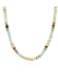 Anna Beck - Amazonite Beaded Necklace Plated / - Lyst