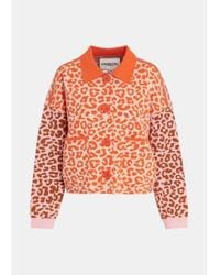 Essentiel Antwerp - Multicolour Jacquard Knitted Crop Jacket - Lyst
