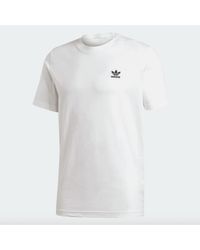 adidas Metallic Trefoil T-Shirt in White for Men | Lyst