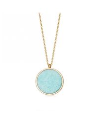 Astley Clarke Amazonite Stilla Locket Necklace - Blue