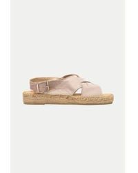 SELECTED - Gray Maja Leather Espadrilles Sandals Nude / 39 - Lyst
