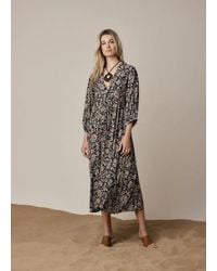 Summum - Print Maxi Dress With Balloon Sleeves - Lyst