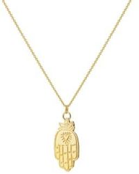 Posh Totty Designs - Plated Large Hamsa Hand Necklace Plated - Lyst